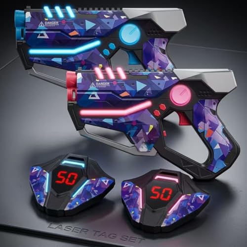Laser Tag Guns Set of 2, Multiplayer Lazer Tag Game for Kids Ages 8 9 10 11 12+ Boys & Girls, Indoor Outdoor Family Game, Birthday Gift for Teens & Adults