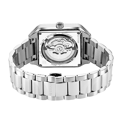 Titan Automatics Anthracite Analog Silver Dial Stainless Steel Strap for Men-NS90162SM01 - Image 5