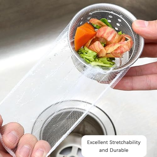 Bolsa de malla para colador de fregadero de cocina, 200 piezas miniatura 5