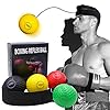 Wenosda Boxing Reflex Ball Set Training Speedball Punching Fight Balls Speed Bag Kickboxing Exercise Equipment 2 Difficulty Level Speedballs with Nylon Headband for Adult Kids