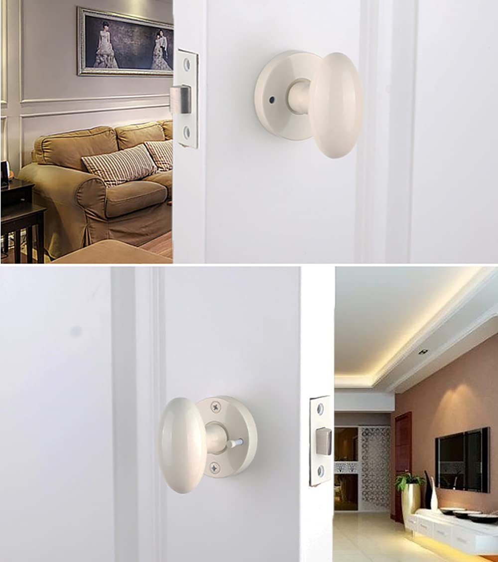 Pomo Para Puerta De Pasaje Negro Mate - Acero Inoxidable, Diámetro 54 Mm, Ajustable Para Puertas De 35-45 Mm