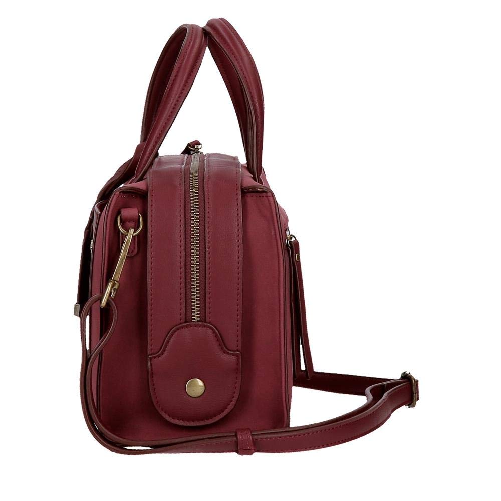 Pepe Jeans Lorain Bolso Bowling Rojo 28x21x14 cms Piel Sintética