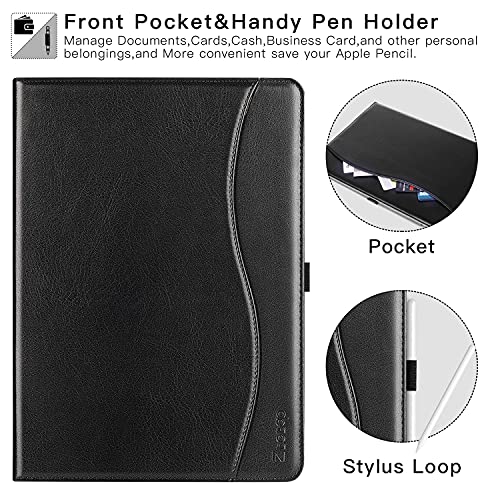 ZtotopCases iPad Mini6 ケース 2021 8.3インチ(A2568/A2569) 高級PUレザー製 オートスリープ機能 ペンシル収納 カードポケット付き 手帳型 全面保護 iPad Mini（第六世代）専用 スマートカバー（ブラック）