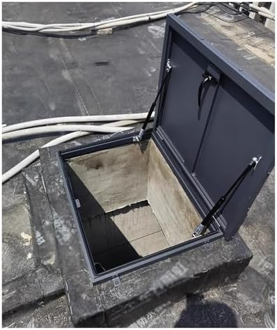 Lockable Roof Hatch with Lift Support – Durable Metal Access Cover for Residential Maintenance & Ground Manhole Cellar Entry