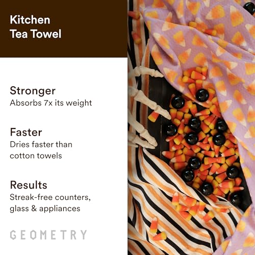 GEOMETRY Kitchen Towels - Quick Dry Microfiber Cloth Dish Towels for Kitchen Drying - Premium Quick Dry Towel - Treat, 18" x 30" - 1 Piece - image 2