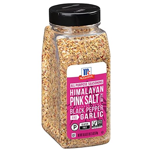 McCormick Himalayan Pink Salt with Black Pepper and Garlic All Purpose Seasoning, 18.5 oz