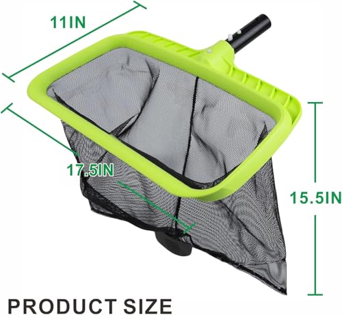 Sepetrel Swimming Pool Leaf Skimmer Net,Reinforced Frame Deep Rake Net