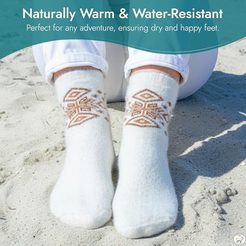 Image of Angora Wool Socks - Machine Washable Dry-Foot Fuzzy Warm Breathable Soft Unisex Indoor /Outdoor Socks for Women and Men