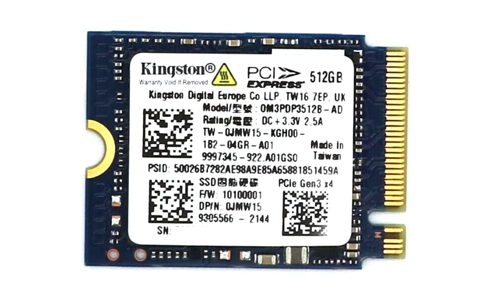 512GB M.2 2230 30mm NVMe PCIe Gen3 x 4 TLC SSD (0M3PDP3512B-AD