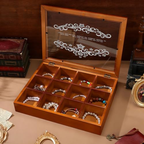 Boîte à bijoux en bois le cadeau vintage idéal avec coffret compartimenté - 5