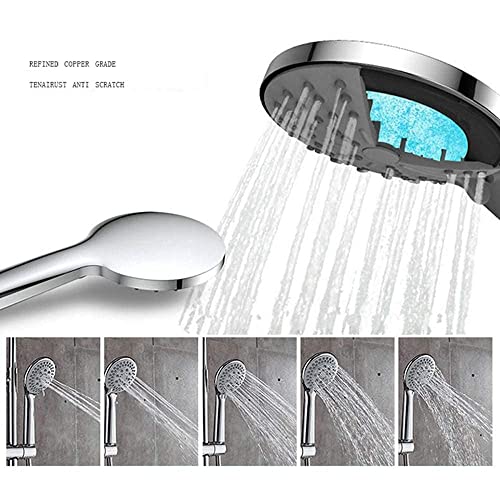 Mélangeur de salle de bain chrome avec douchette de bain et levier double - 2