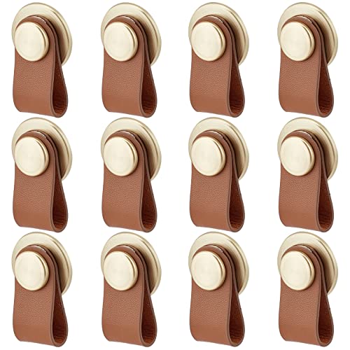 Poignées en cuir véritable faites à la main pour commode élégante - 2