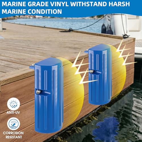Image of Dock Bumper Fender,Boat Dock Bumpers for Edge or Side,Marine Fender Guard Vertical Protection,Durable Construction,Include Mounting Hardware