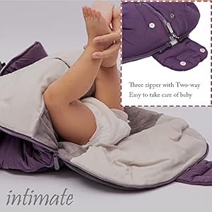 Stroller Footmuff – Universal Winter Thicken Bunting Sleeping Bag, Water Repellent Cover, Shearing Blanket, Fits All Pushchair/Pram/Car Seats with Warm Hand Gloves/Warmmuffs