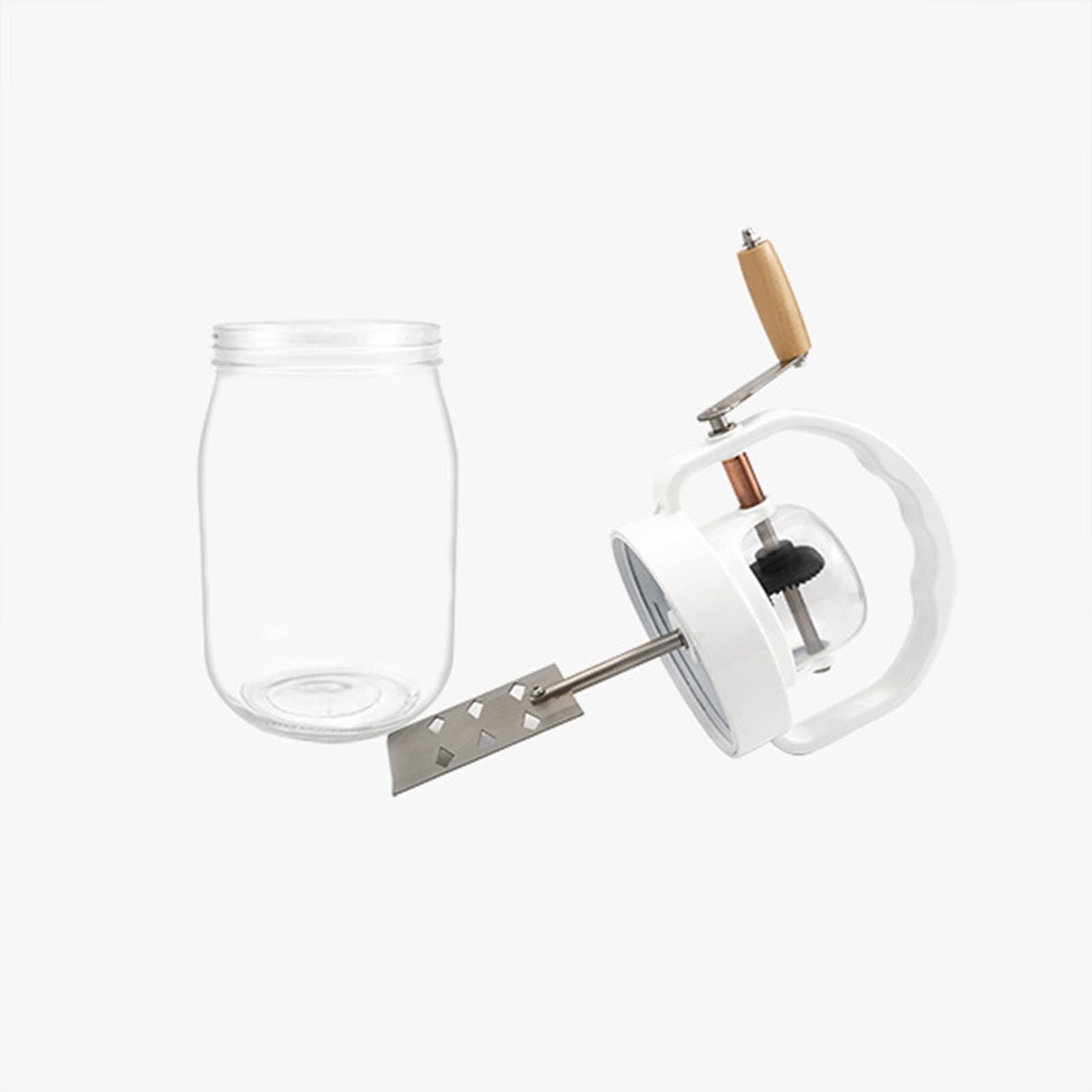 Generico Zangolatrice Manuale for Burro da 1,5 l - Zangolatrice a manovella con Manico in Legno, Macchina for Burro a manovella for Burro Fatto in casa, Cucina, Pasticceria