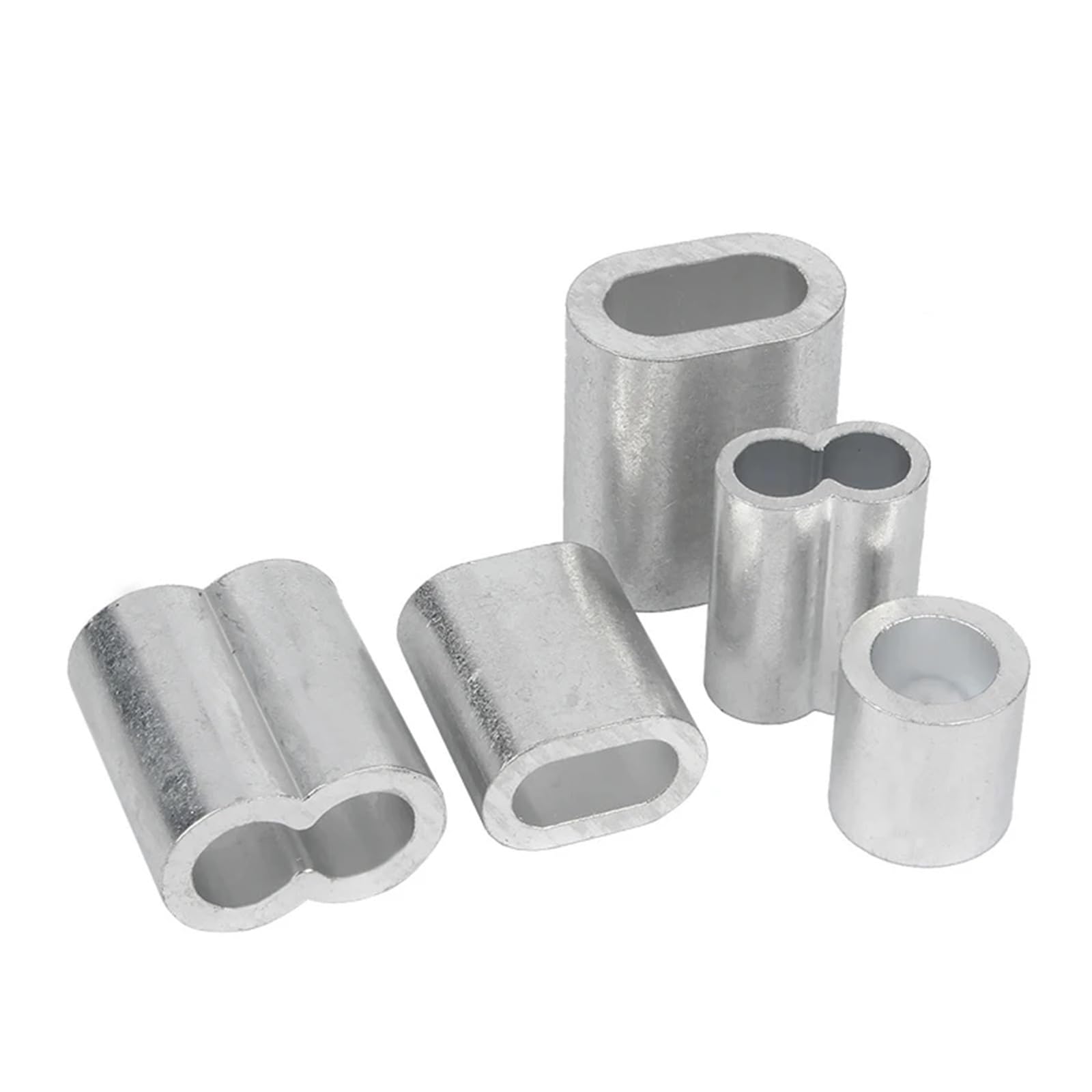 Ferrules pour câble en acier Câble en aluminium serti manchon fixe clip fixation blocage câble M0.5M0.8 M1 .2 .5 M2. M3 M4 M5 M6 M8 M10 M12 M14 M16 M18 M20 (trou simple, M1.5)