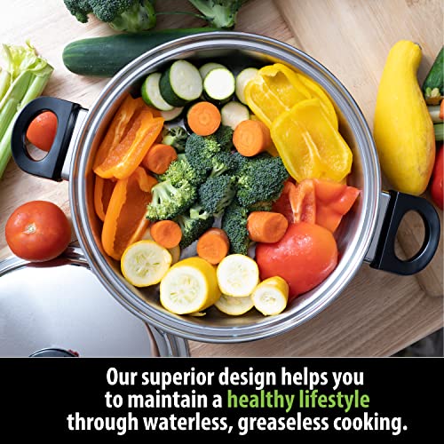 Precise Heat 3-1/2-Quart Surgical Stainless-Steel Oil Core Skillet