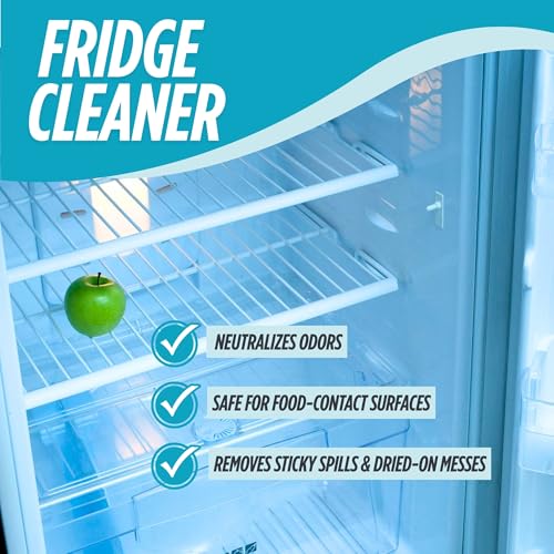 Image of Oh Yuk Fridge Cleaner - Spray + Concentrate Combo | Makes 5 Bottles | Cleans Inside Refrigerator for Spotless, Food-Contact Safe Surfaces | Biodegradable, Vegan | Tackles Sticky Messes & Dried-On Food