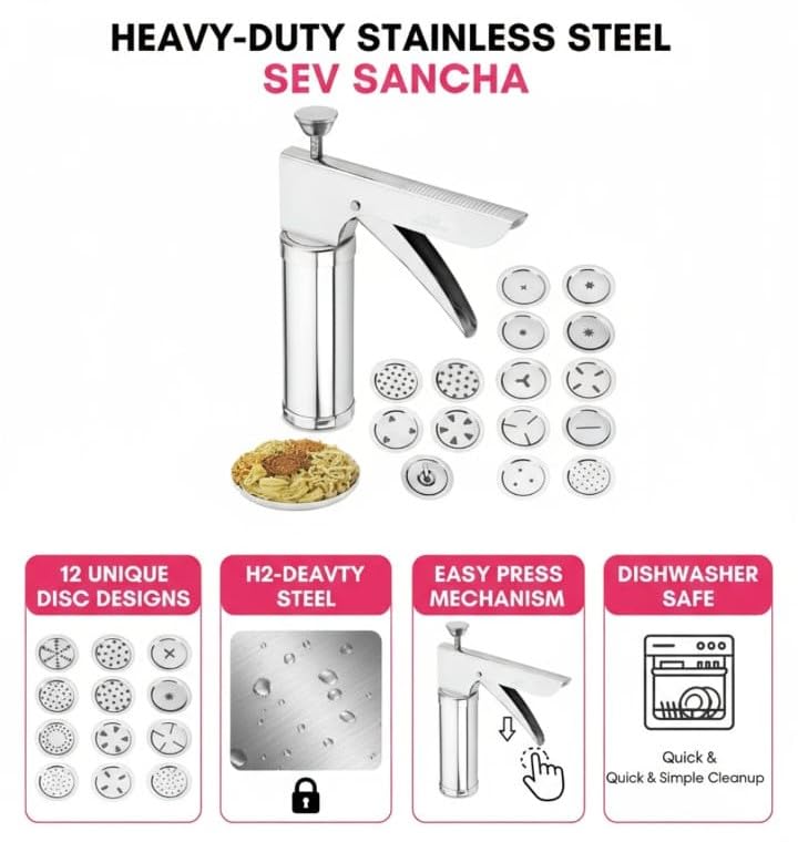 Buy Tejus-Suraj Stainless Steel Kitchen Press with More Types of