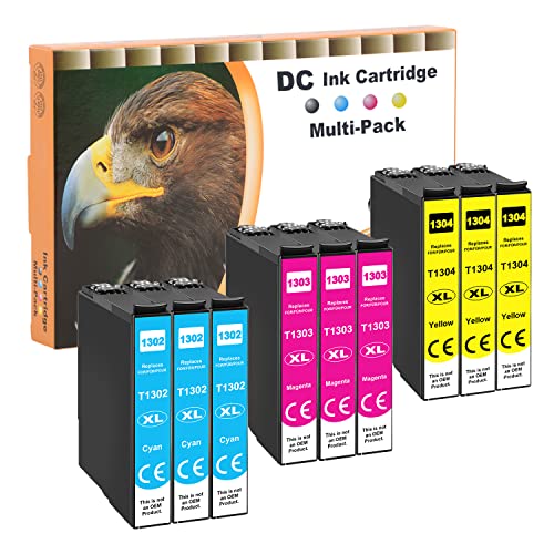 D&C Cartouches d'encre compatibles pour Epson 13XL T1302 T1303 T1304 pour Epson Stylus BX-525WD BX-535WD BX-625FWD BX-630FW BX-635FWD BX-935FWD SX-525WD...
