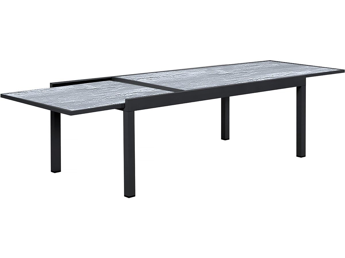 Table Jardin en Aluminium Extensible Lagos - 200/320 x 105 x 76 cm - Gris