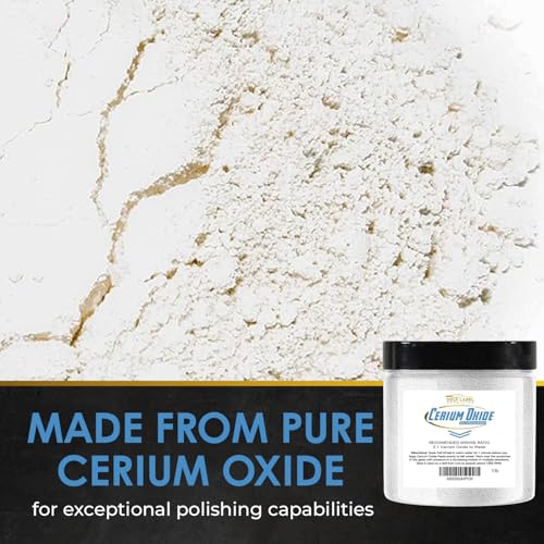 Image of Optical Grade Cerium Oxide Glass Repair Powder 1lb Jar | Glass Window and Windshield Repair | Optical Grade, for use with Camera, Scope, Binocular Lens | Remove Scratches and Scuffs (1lb Jar)