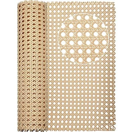 Valley Event Natural Rattan Cane Webbing Roll | Pre-Woven Open Mesh Cane Sheet for Furniture Weaving, Caning Projects, Basket Chairs, Cabinet Panels & DIY Home Decor (Beige, 18x72 Inch)-image-2