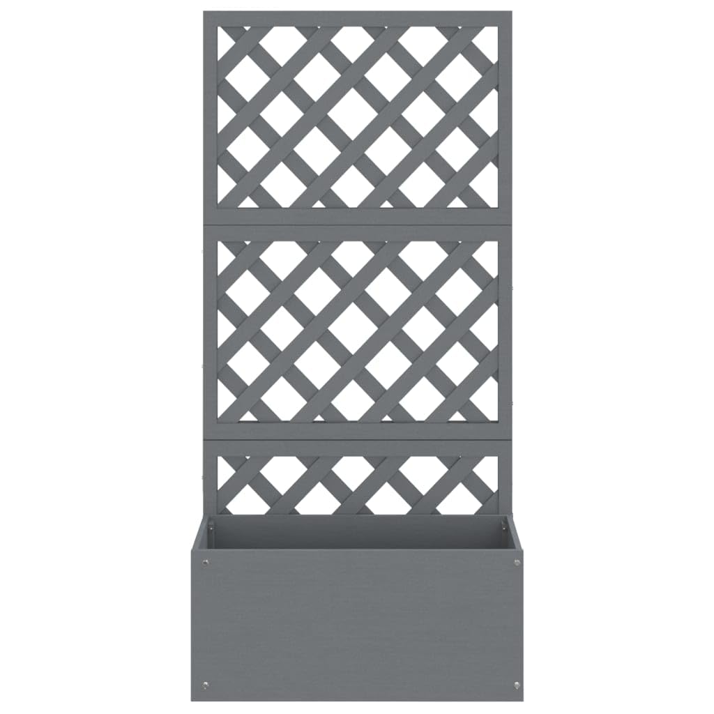 Lot de 2 Jardinières en Treillis WPC Gris 65x33x135 cm