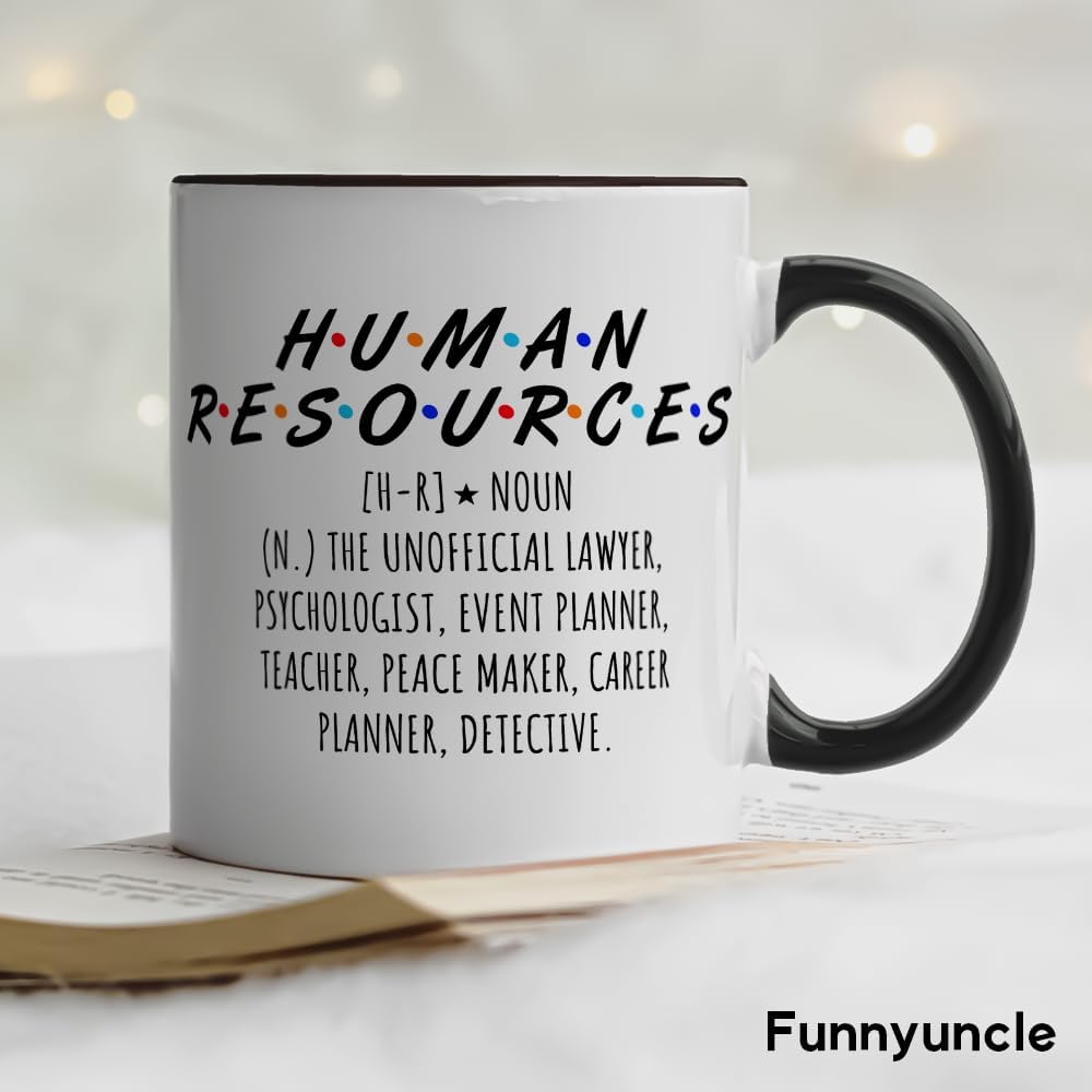 FUNNYUNCLE Human Resources Gifts for Women, Men, Appreciation Gift For Boss, Coworker, Manager, Leader,Christmas Ceramic Mug for HR 11oz - Image 2