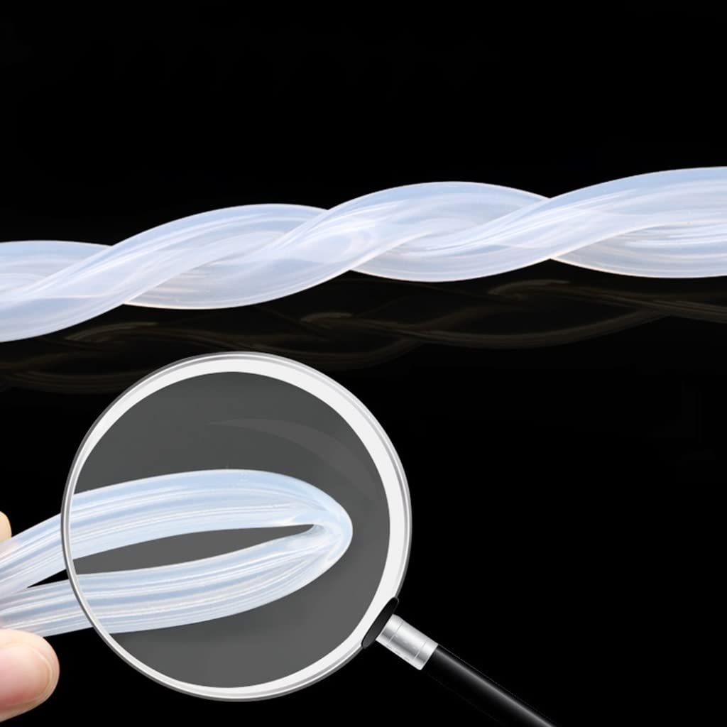 Tubo in gomma di silicone flessibile trasparente, tubo in silicone trasparente, 1 metro, diverse misure (ID 5 mm x 7 mm OD)