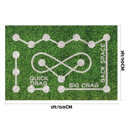 NELOMO Field Hockey Training Mat – 5ft×3ft Artificial Grass Pad | Stickhandling Zones & Realistic Turf for Home Drills – Ideal Gift for Hockey Enthusiasts - Thumbnail 4