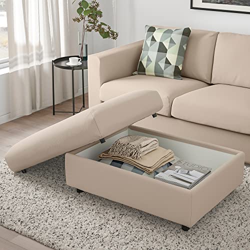 Pouf avec rangement Vimle beige ProTuning pour vos soirées - 4
