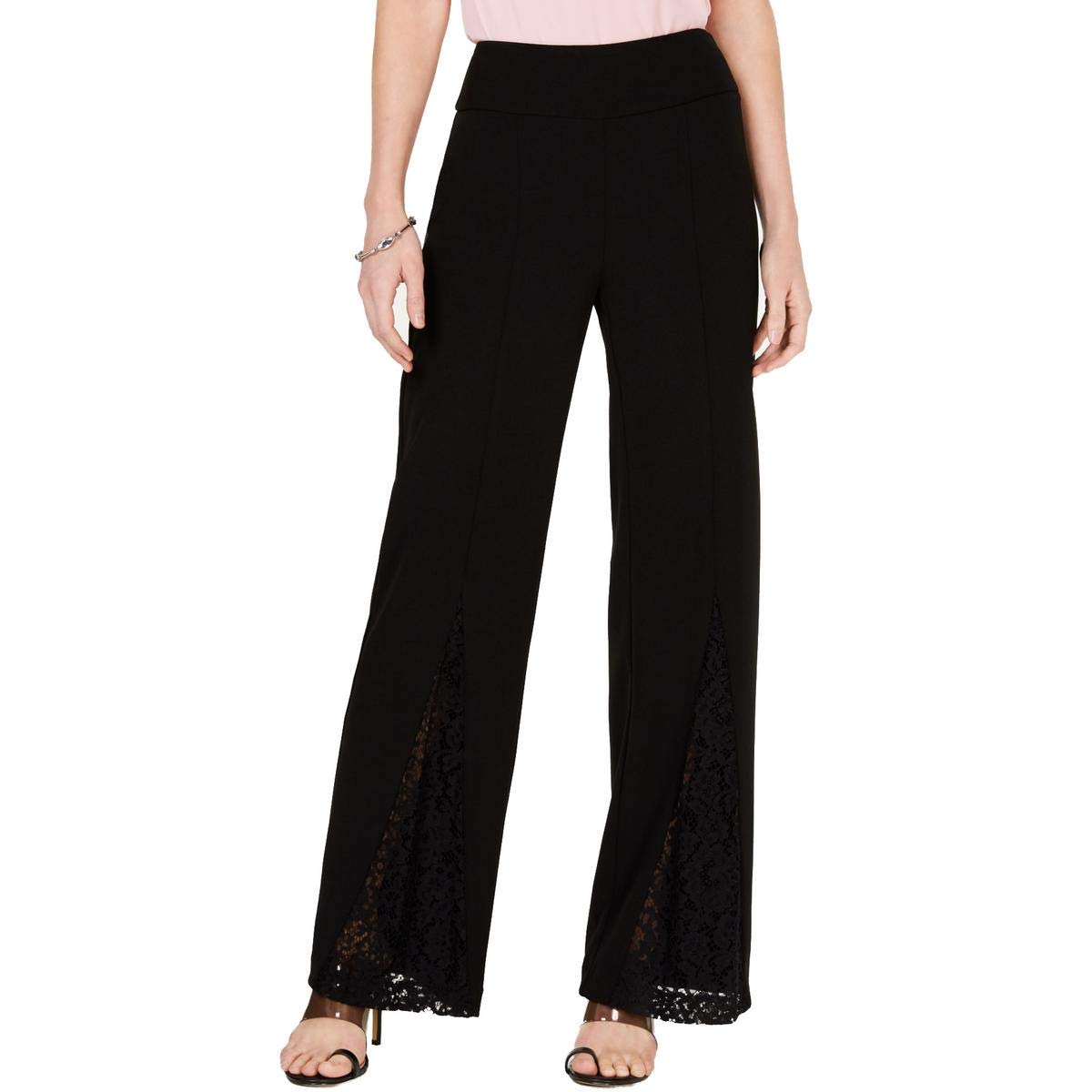Lace Detail Wide Leg Pants