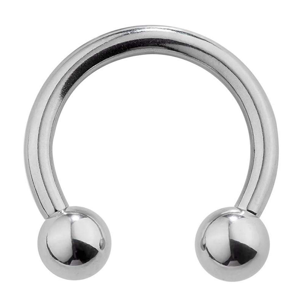 Gekko Body JewelleryHorseshoe Barbell Circular Piercing Surgical Steel 1.6mm x 10mm