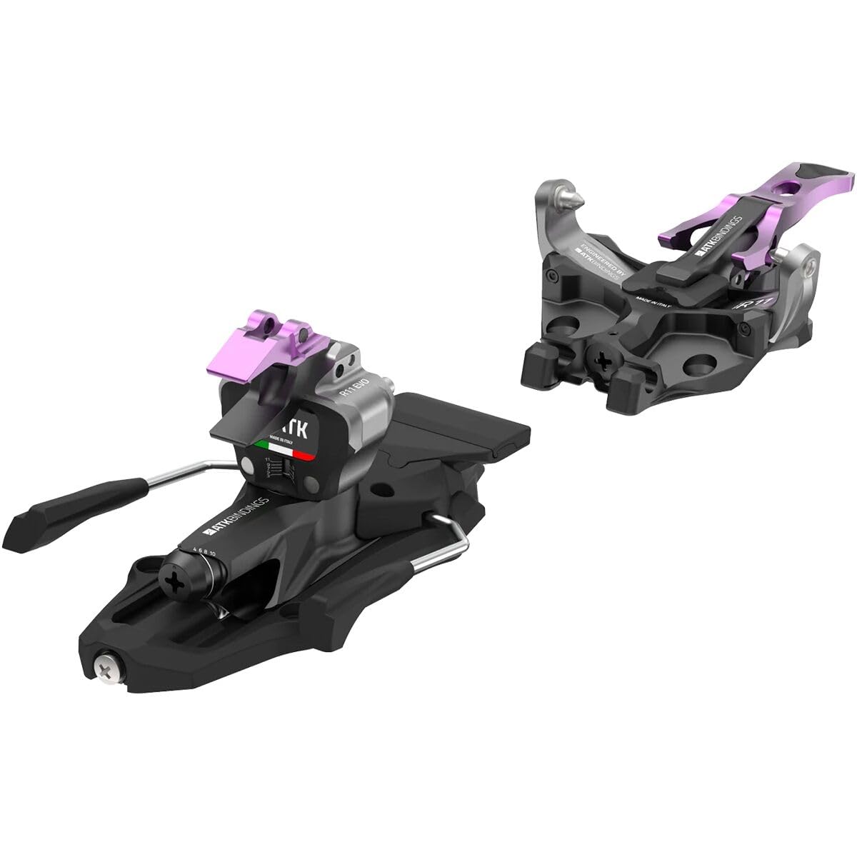 ATK Bindings Attacchi da Sci Alpinismo Raider 11 Evo, Black Titanium Purple, 86mm