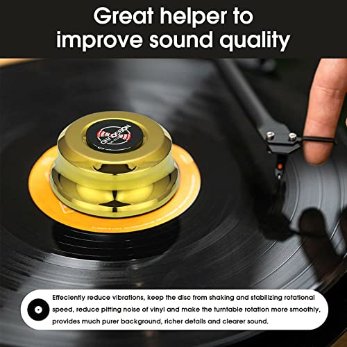 Stabilisateur de Poids d’enregistrement de Disque de Platine – Nobsound Stabilisateur de Pince d’enregistrement de Poids d’enregistrement en Laiton Pur pour Tourne-Disque LP (STB-05) (Or) - Les Beatles, Paul McCartney, John Lennon, RIngo Starr, George Harrison Stabilisateur de Poids d'enregistrement de Disque de Platine - Nobsound Stabilisateur de Pince d'enregistrement de Poids d'enregistrement en Laiton Pur pour Tourne-Disque LP (STB-05) (Or) – Image 4