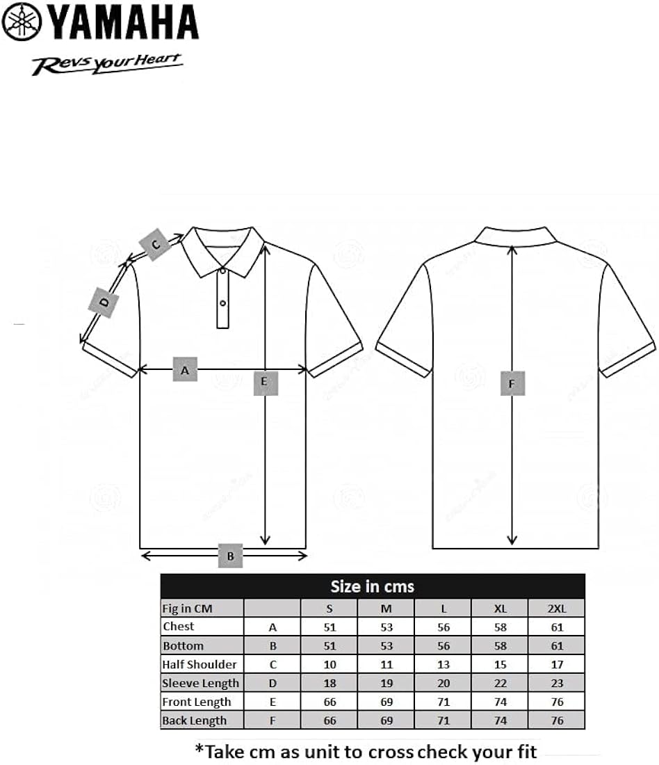 YAMAHA Men's Sports, Riding Regular Polo T-Shirt