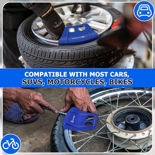 Image of 2 Rim Protectors for Tire Changing, Wheel Rim Guard Kit, Blue