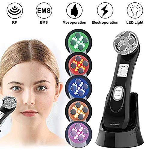 Preisvergleich Produktbild Ultraschallgerät Schönheit Gerät,Massagegerät Maschine Mitesser Akne Entferne Anti-Falten / Aging,ION Photon Hautpflege Für Körper Und Gesicht 5In1 Kosmetischer Ultraschall,3 Modi LED Toninggeräte