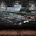 Produktbild SILUYU-Leinwanddrucke,5 Teiliges Wandbild,Stück Leinwand,Modern Wanddekoration,Hd Modulare Wandkunst Wandaufkleber,Wandgemälde,Nürburgring Rallye Rennstrecke,Mit Rahmen,Größe S:100 * 50Cm
