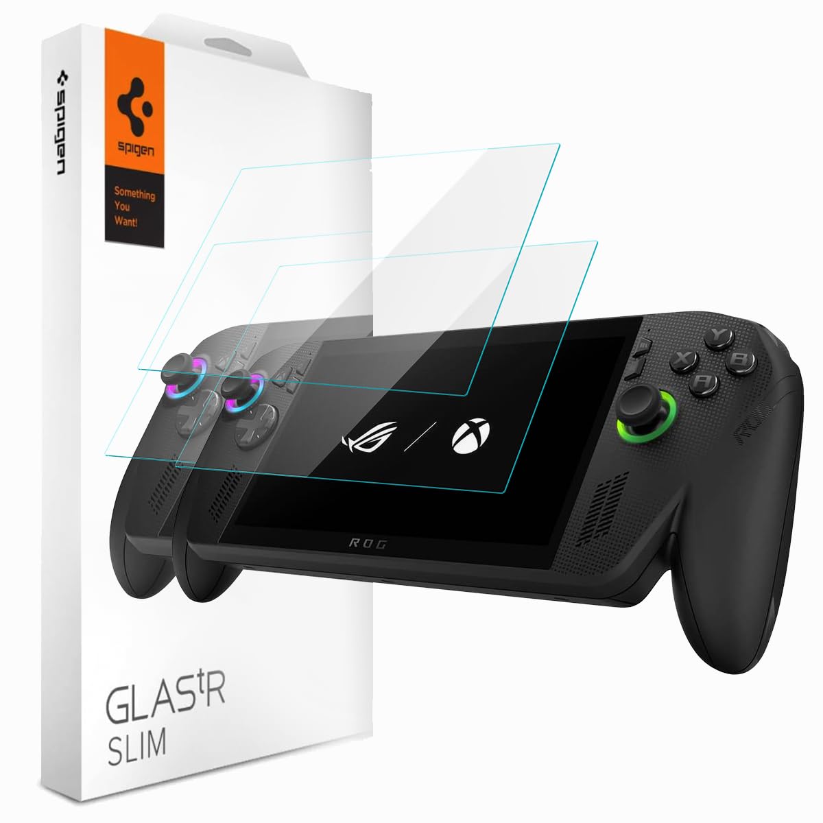 Spigen Tempered Glass Screen Protector [GlasTR Slim] designed for Rog Xbox Ally/Xbox Ally X/Asus Rog Ally/Ally X/MSI Claw 7 AI+ (7 inch) - 2 Pack - 1