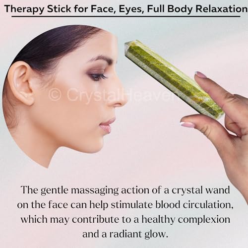 Image of Vesuvianite Crystal Wand - Pointed Crystal Wand for Energy Healing, Chakra Balancing, Meditation and Home Decor - Crystals and Healing Stones for Gift
