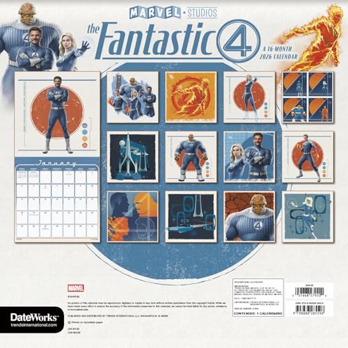 2026 Fantastic Four Wall Calendar - image 4