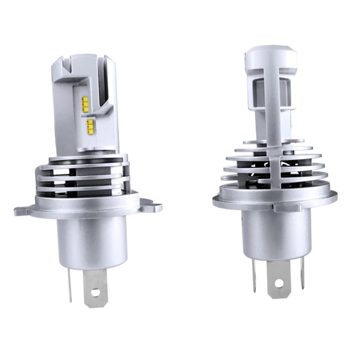 Lampadine LED per Auto Alta Luminosità 2 Pezzi Basso Consumo H4 9003 55w 5000lm 6500k in Lega di Alluminio Sinistro e Destro per Fari Anteriori