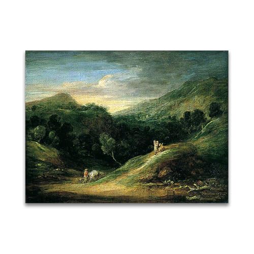 Peinture sur toile An Extensive Wooded par Thomas Gainsborough décoration salon 70x90cm