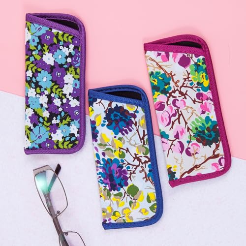 Image of TRIUMPH VISION Reading Glasses Pouch Eyeglass Sleeve Soft Case Slim 3 Pack