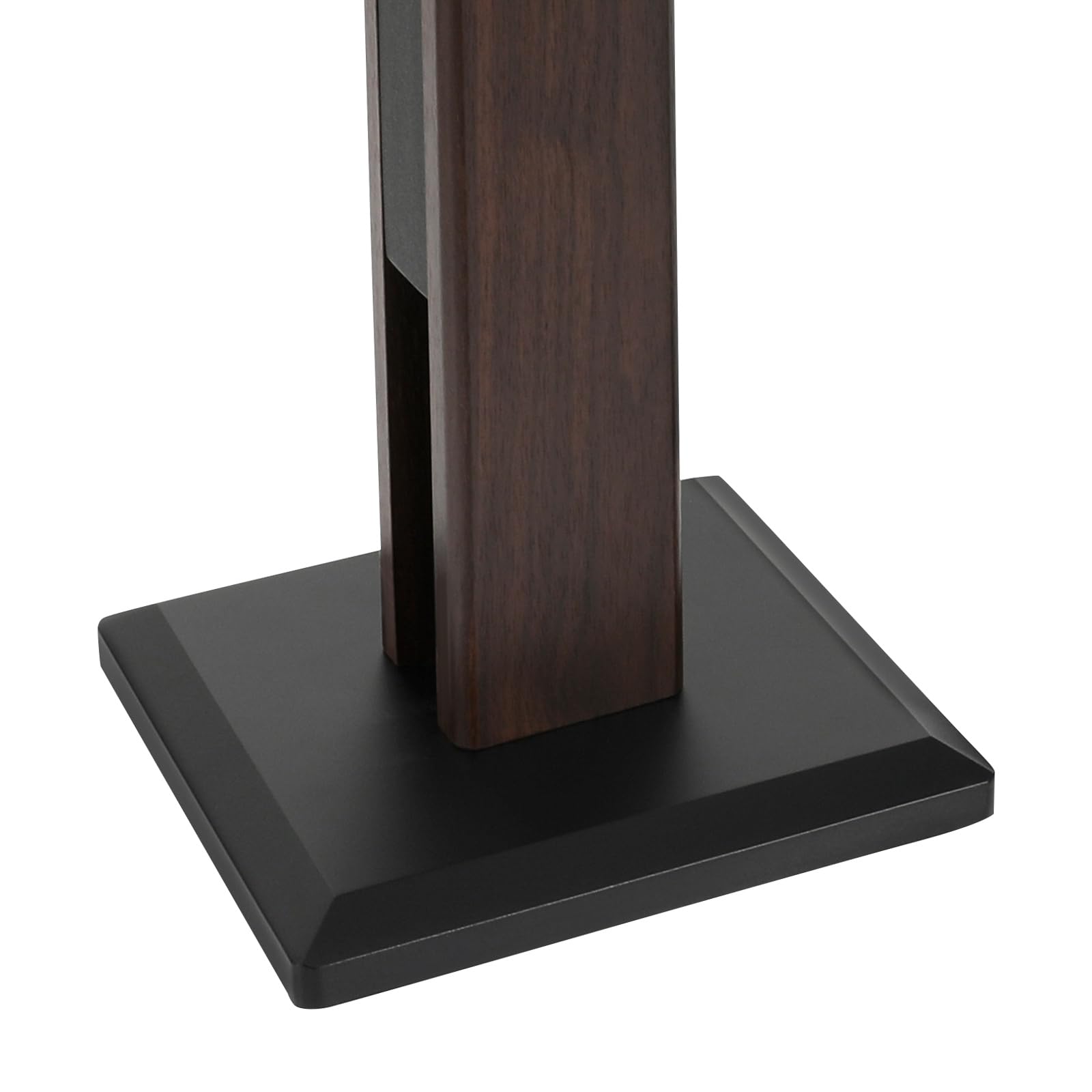 Soporte para altavoces de 65 a 85 cm, altura regulable, juego de 2 unidades, soporte para altavoces satélite, capacidad de carga de 30 kg (color nogal)