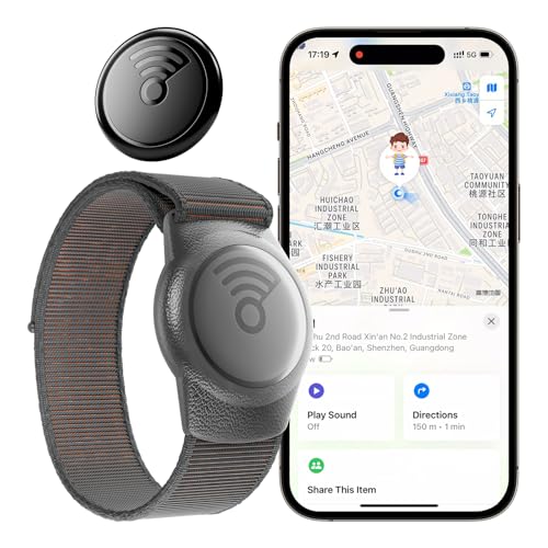 Image of GPS Tracker for Kids, Teen, Autism, Special Needs, Elderly, Dementia, No Monthly Fee GPS Tracker, Works with Find My (iOS only), Anti-Removal Kid Tracker for Elderly, Pets, Backpack, Car, Lost Mode
