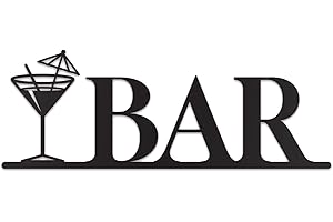 Stylish Black Bar Sign: Enhance Your Home Bar's Ambiance