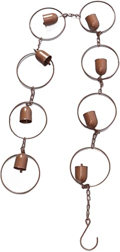 Miniatura 9 de Omabeta Lluvia colgante, cadena de lluvia colgante, regalo delicado de metal, hermoso sonido, decoración decorativa para el hogar para alero